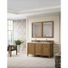 James Martin Vanities Brittany 60in Double Vanity, Saddle Brown w/ 3 CM Arctic Fall Solid Surface Top 650-V60D-SBR-3AF